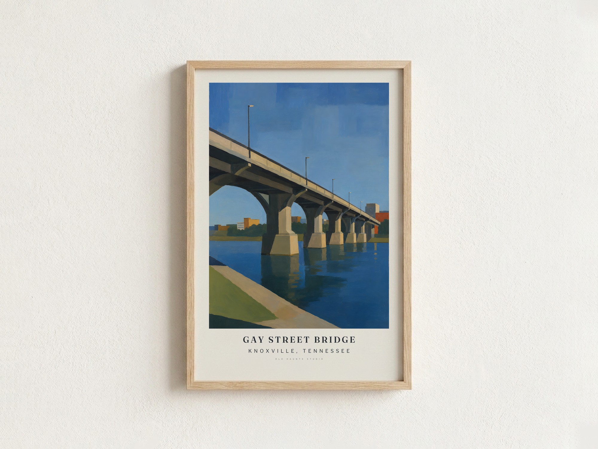 GAY STREET BRIDGE som indrammet plakat på en væg