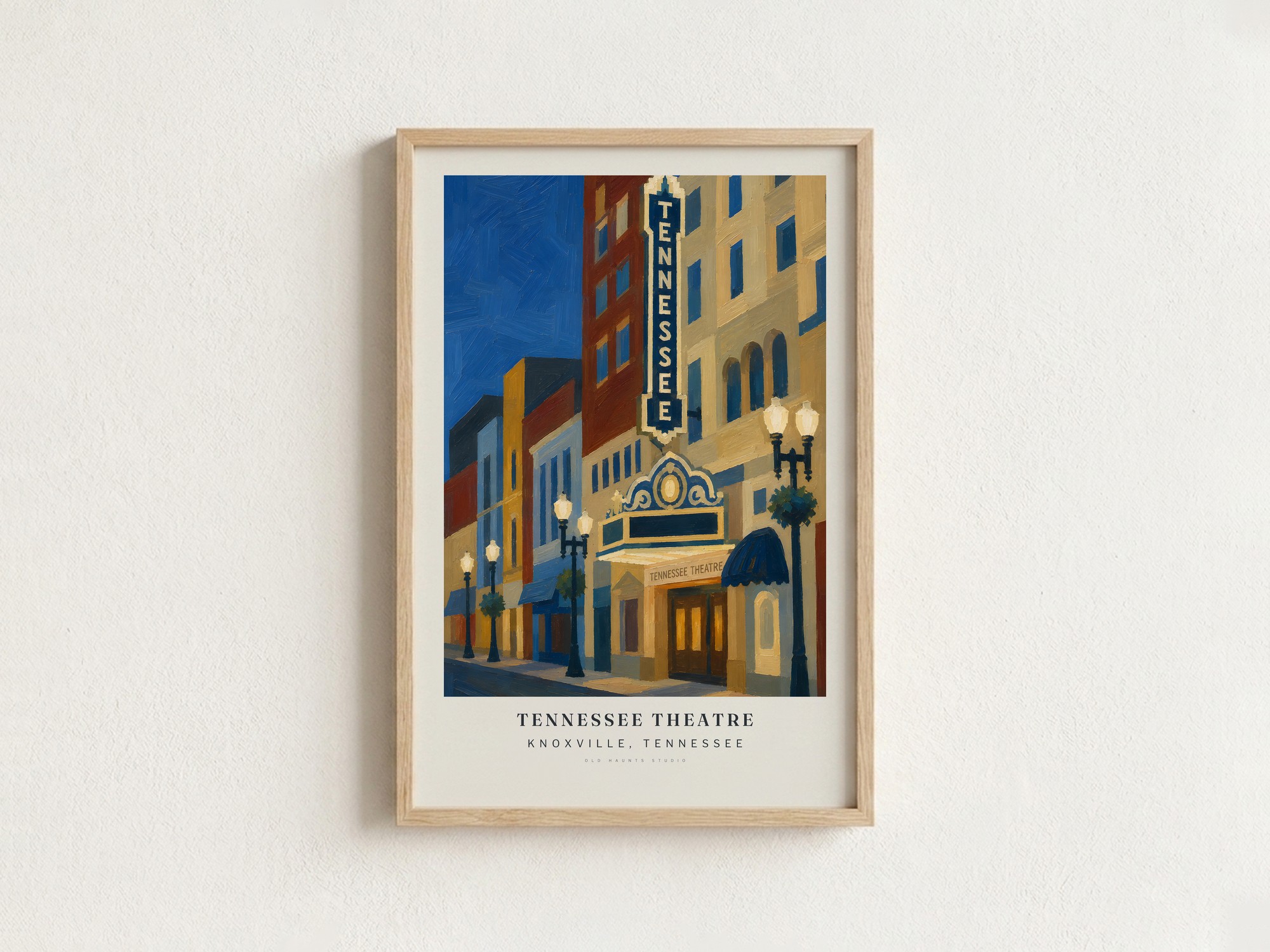 TENNESSEE THEATRE som indrammet plakat på en væg